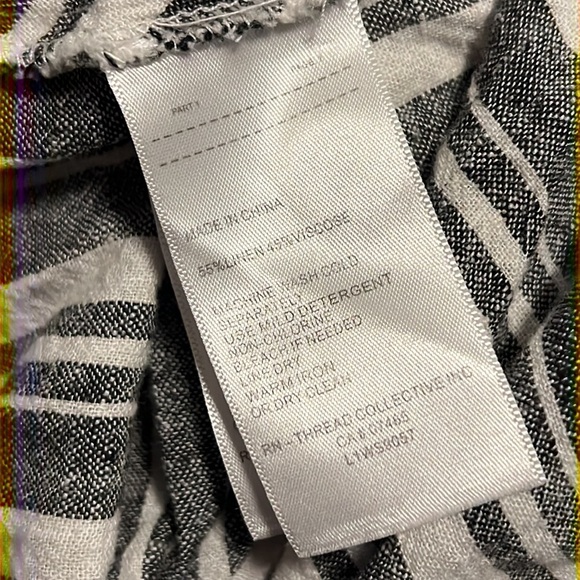 Laundry by Shelli Segal Striped Belted Jumpsuit Linen Cropped size 6 - Picture 6 of 7